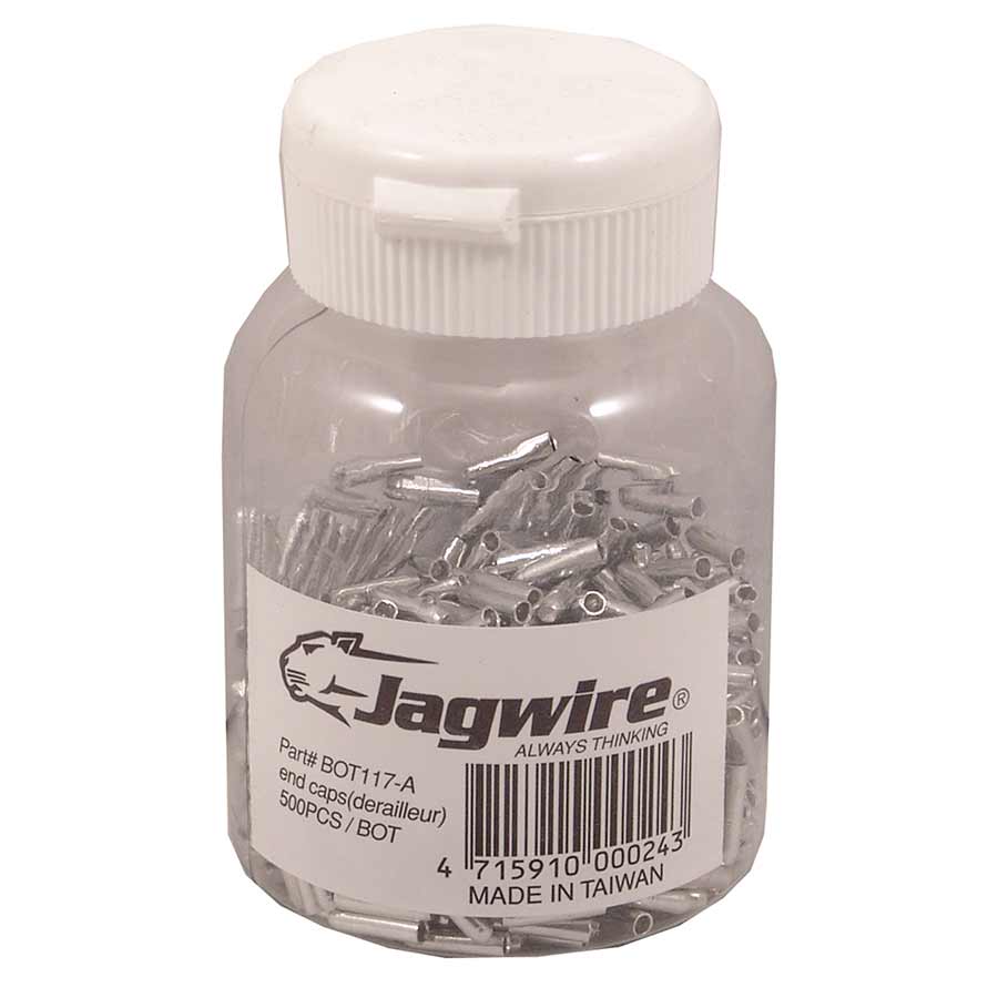 280064-01::0::280064-01::Jagwire, Embouts de câble de vitesses, 1.2mm, Alliage, Argent, Bouteille de 500
