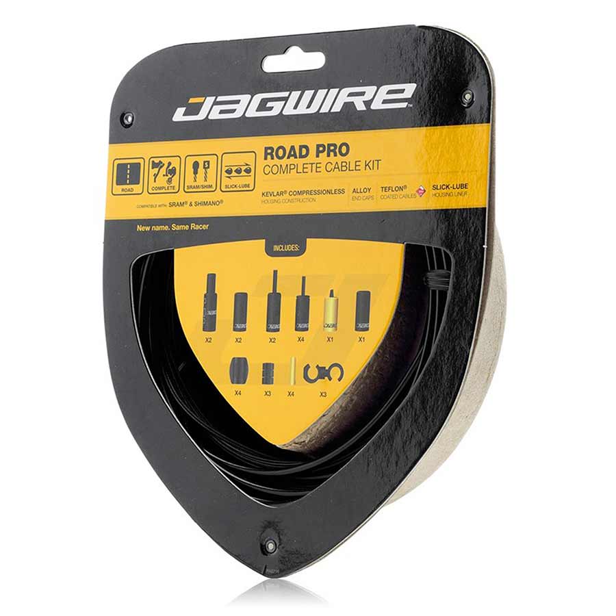280169-01::0::280169-01::Jagwire, Road Pro, Ensemble complet de câbles et gaine de Freins, SRAM/Shimano, Noir