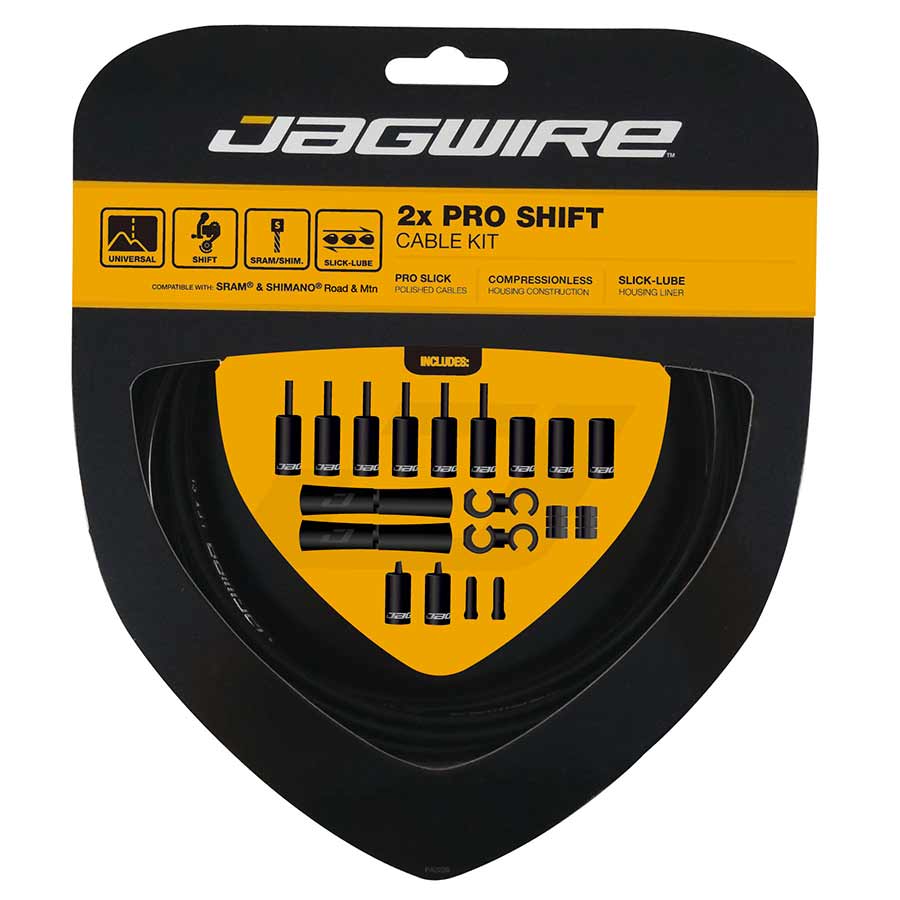 280170-01::0::280170-01::Jagwire, Pro Shift, Ensemble complet de câbles et gaine de vitesses, Noir