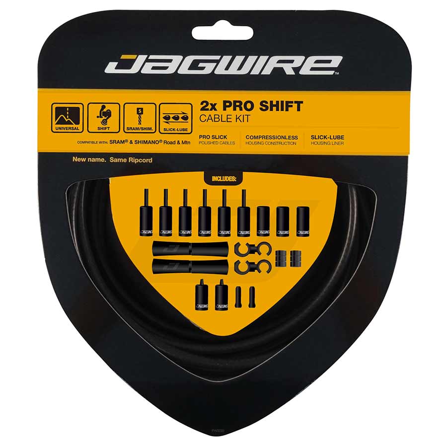 280170-02::0::280170-02::Jagwire, Pro Shift, Ensemble complet de câbles et gaine de vitesses, Noir Stealth
