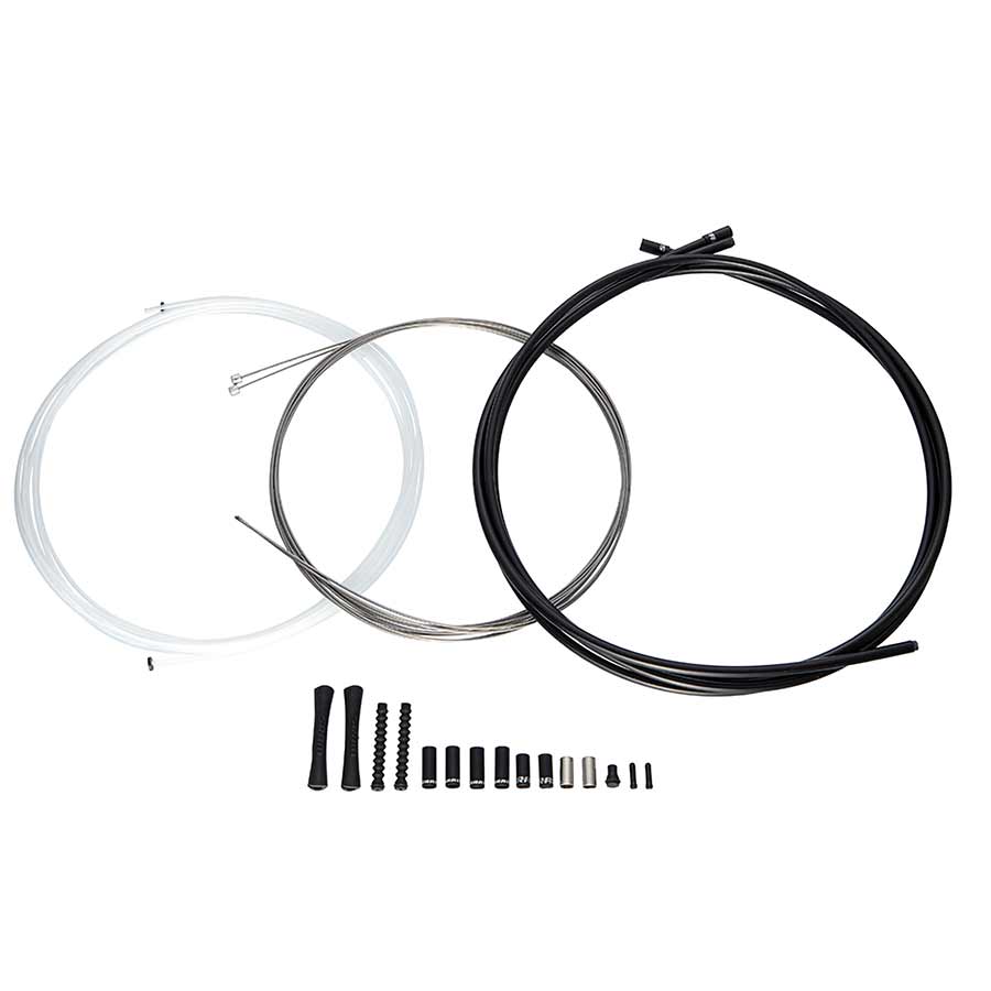 280184-01::0::280184-01::SRAM, Slick Wire, Kit câbles et gaines de vitesse, Acier inoxydable, Noir, Shimano/SRAM, Kit