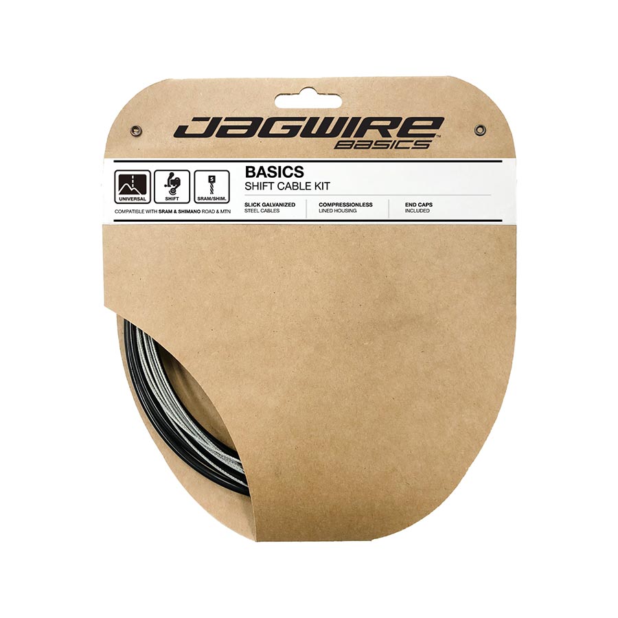 280190-01::0::280190-01::Jagwire, Kit DIY Vitesse, Kit câbles et gaines de vitesse, Galvanisé, 2000mm, Noir, Shimano/SRAM, Kit