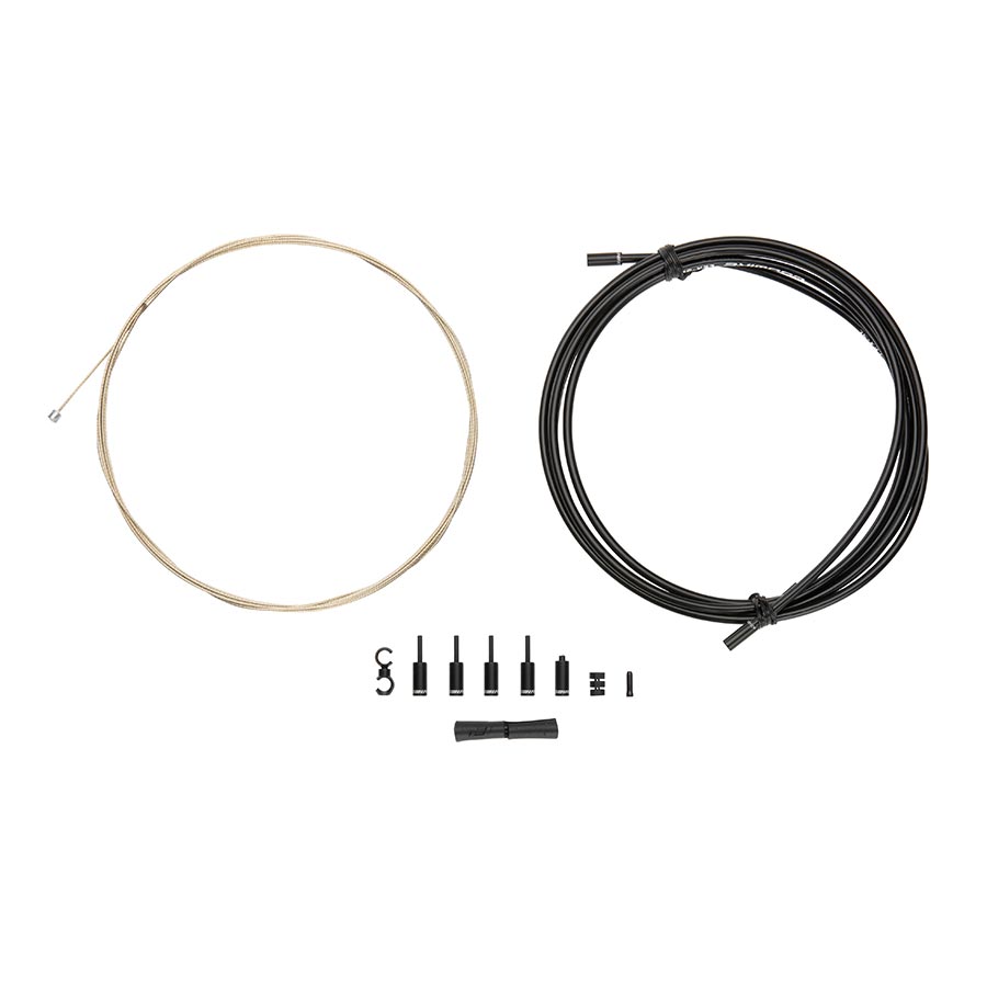 280192-01::0::280192-01::Jagwire, Pro Shift 1x Kit, Kit câbles et gaines de vitesse, Acier inoxydable, 2200mm, Noir, Shimano/SRAM