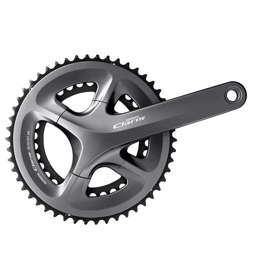 350714-01::0::350714-01::Shimano, Claris FC-R2000, Pédalier, Road, 8 vit., 24mm, 34/50D, BCD:110, Hollowtech II, 170mm, Gris