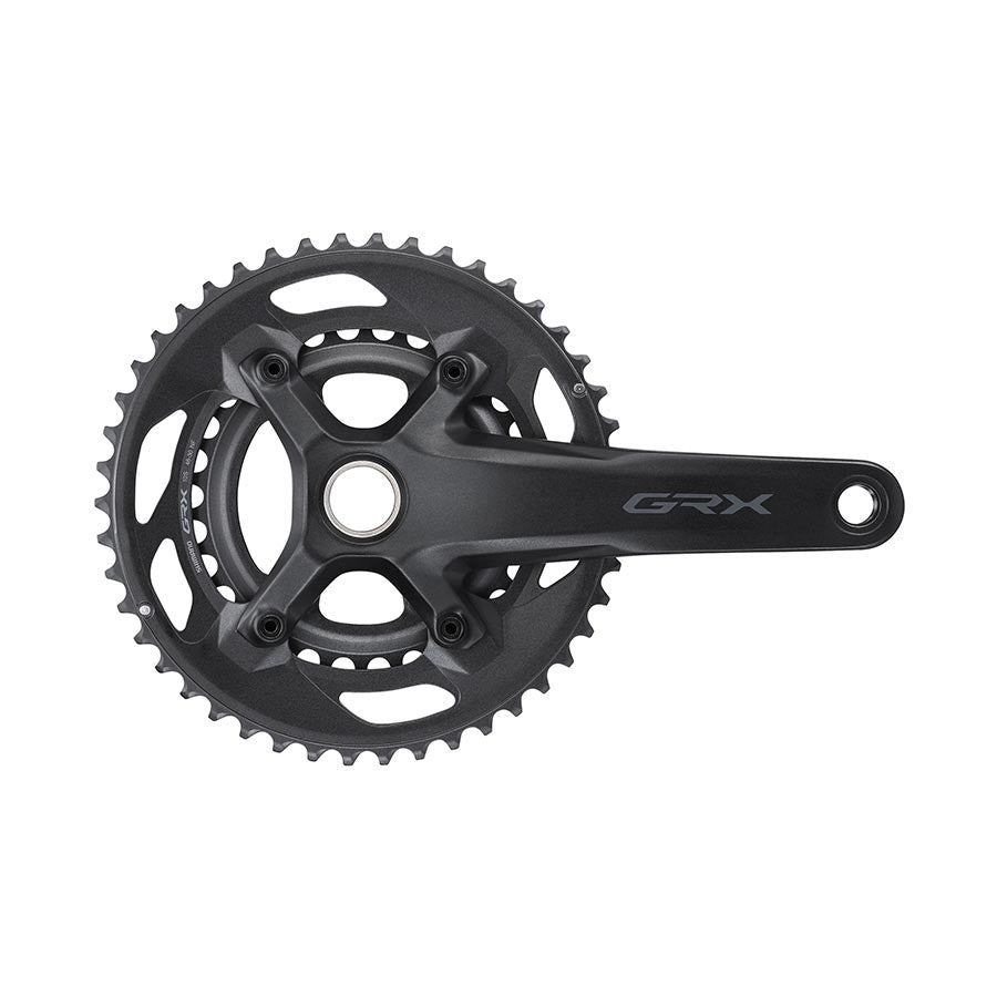 350769-04::0::350769-04::Shimano, GRX FC-RX600-10 30/46T, Pédalier, Vitesses: 10, Axe: 24mm, BCD: 80/110, 30/46, Hollowtech II, 165mm, Noir, Route Disque, EFCRX600102AX60