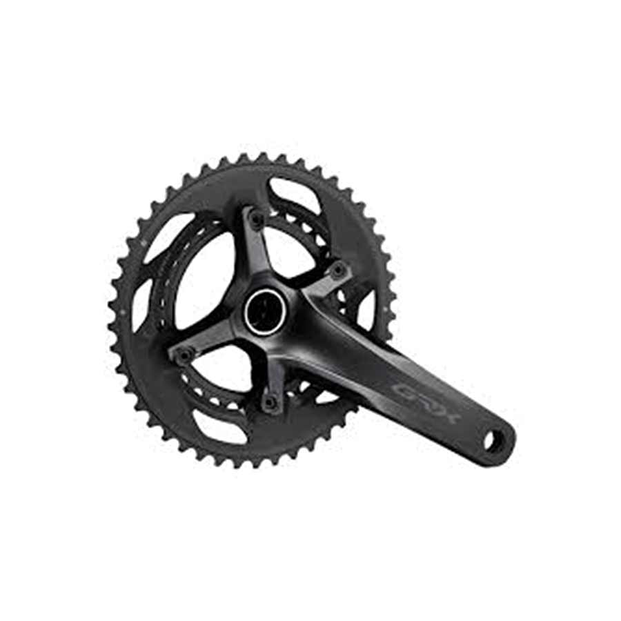 350771-01::0::350771-01::Shimano, GRX FC-RX600-11, Pédalier, Vitesses: 11, Axe: 24mm, BCD: 80/110, 30/46, Hollowtech II, 170mm, Noir, Route Disque