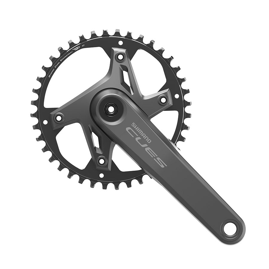 350941-01::0::350941-01::Shimano, CUES FC-U6000-1, Pédalier, Vitesses: 9/10/11, Axe: 24mm, BCD: 110, 40, Hollowtech II, 170mm, Noir, Boost, EFCU60001CXB0X