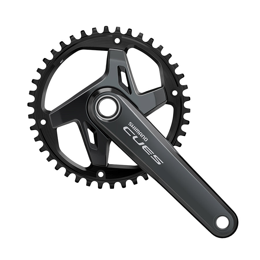 350949-03::0::350949-03::Shimano, CUES FC-U8000-1 40T, Pédalier, Vitesses: 9/10/11, Axe: 24mm, BCD: 96, 42, Hollowtech II, 170mm, Noir, Boost, EFCU80001CXB2X
