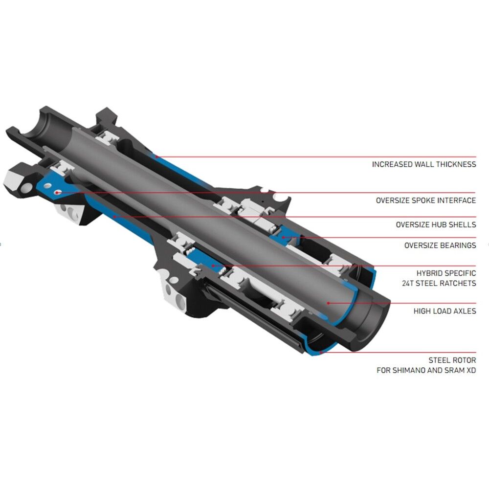 DT-HMH350IS32F::1::DT-HMH350IS32F::350 MTB HYBRID 6 BOLT TA 15/100 32H