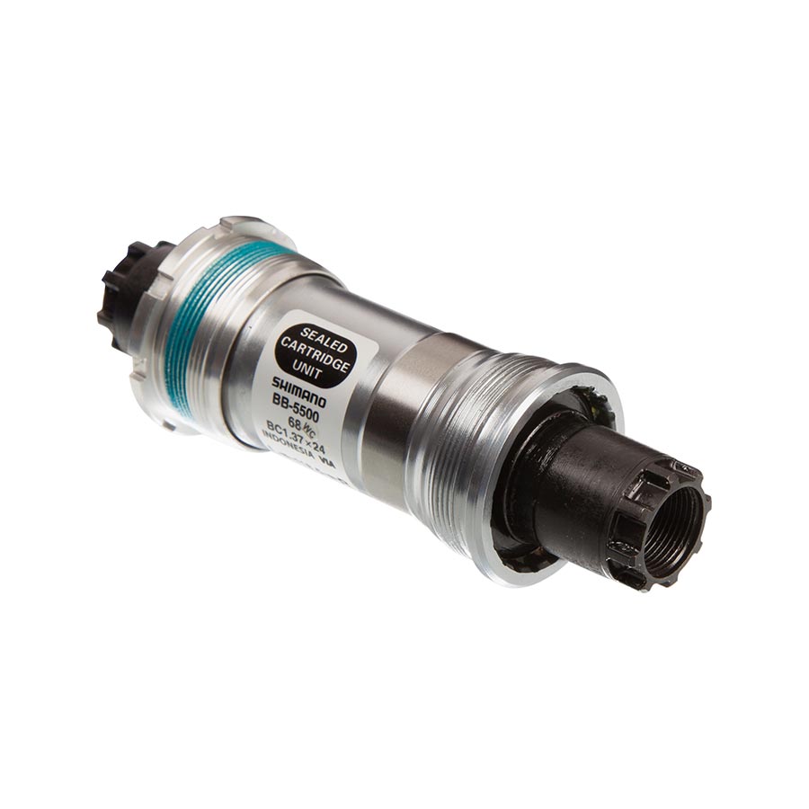 380045-03::1::380045-03::Shimano, EBB5500B18, BB-5500, Octalink, Boîtier: 68mm, Axe: 118.5mm, Acier, Argent