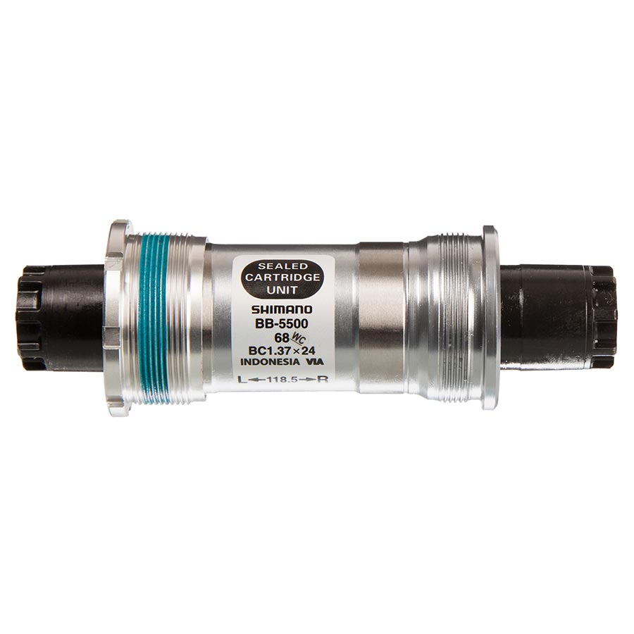 380045-03::0::380045-03::Shimano, EBB5500B18, BB-5500, Octalink, Boîtier: 68mm, Axe: 118.5mm, Acier, Argent