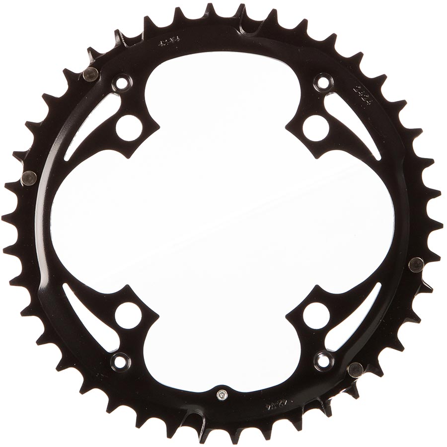 390155-01::0::390155-01::Truvativ, 42D, 9 vit., BCD 104mm, 4-Boulon, Plateau Extérieur, Pour MTB triple, Acier, Noir, 11.6215.016.000