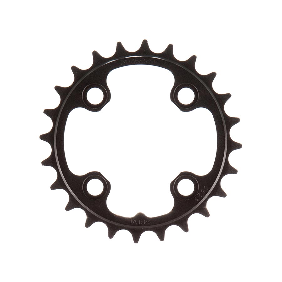 390167-01::0::390167-01::Truvativ, 24D, 9 vit., BCD 64mm, 4-Boulon, Plateau Intérieur, Pour MTB triple, Aluminium, Noir, 11.6215.093.000