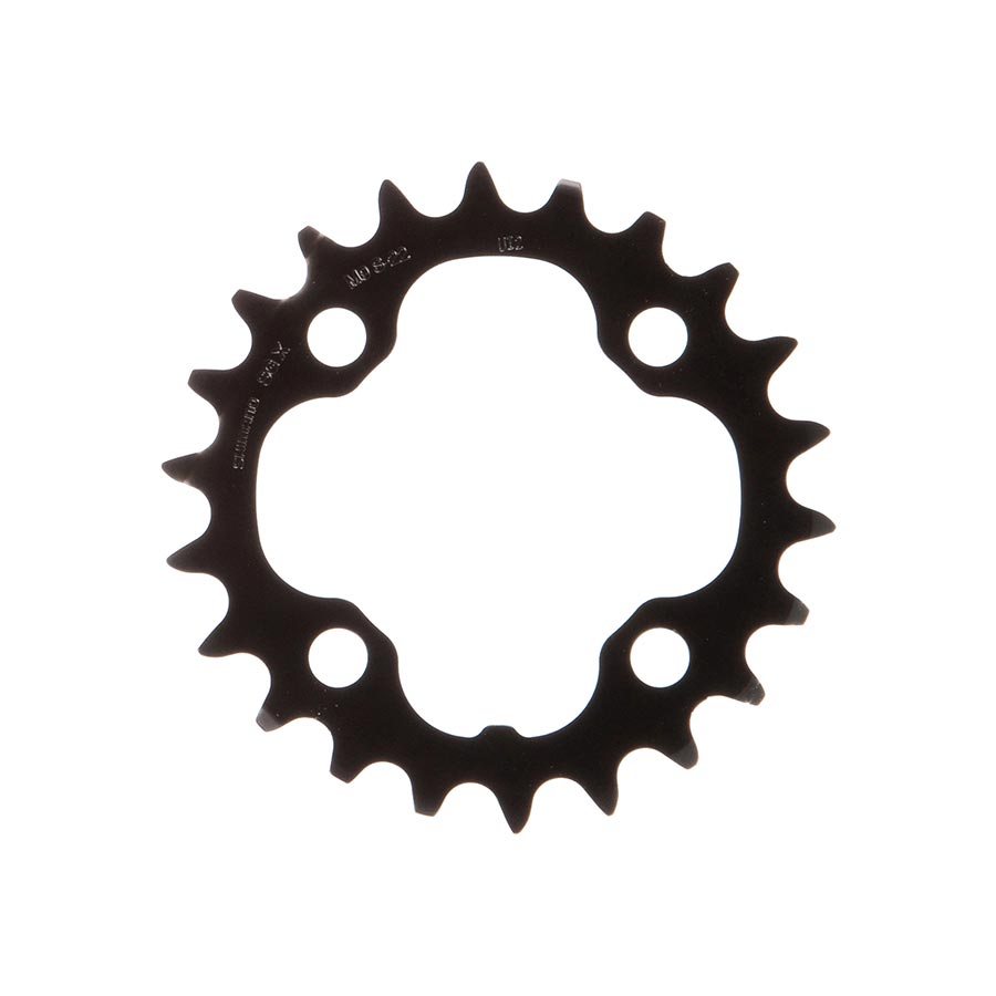 390479-01::1::390479-01::Shimano, Y1LD22000, 22D, 9vit., BCD: 64mm, 4 Boulons, Deore FC-M590, Plateau Intérieur, Pour 22/32/44, Acier, Noir