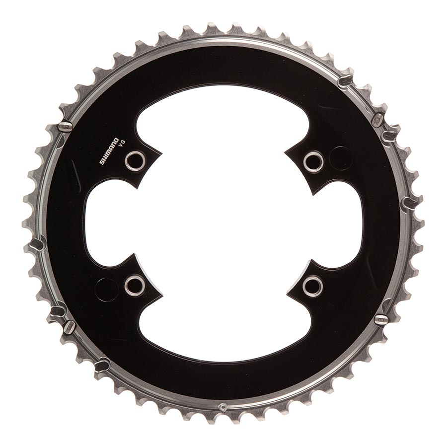 390618-01::0::390618-01::Shimano, Y1N298080, 50D, 11vit., BCD: 110mm, 4 Boulons, Dura Ace FC-9000, Plateau Extérieur, Pour MA pour 34D, Aluminium, Argent