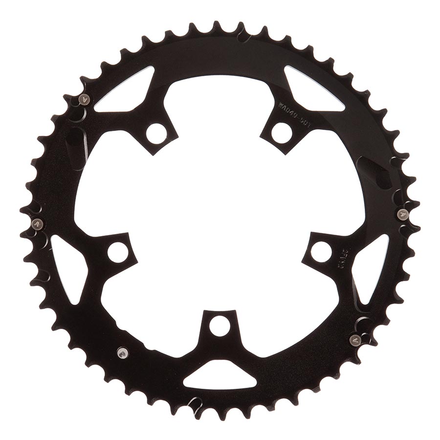 390671-01::0::390671-01::FSA, 50D, 10/11vit., BCD: 110mm, 5 Boulons, Pro Road, Plateau Extérieur, pour Double, Aluminium, Noir, 371-0250F