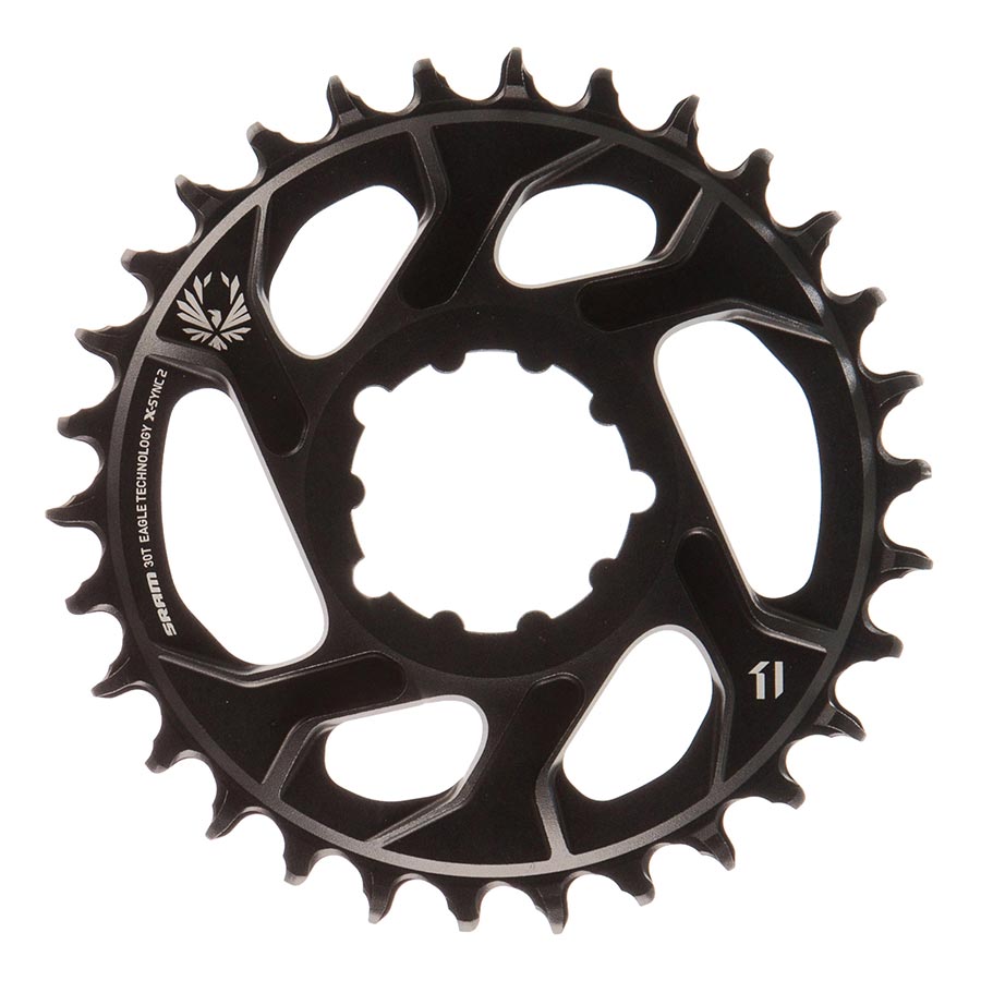 391026-01::0::391026-01::SRAM, X-Sync 2, 30D, 12vit., BCD: Direct Mount, Plateau simple, Aluminum, Noir