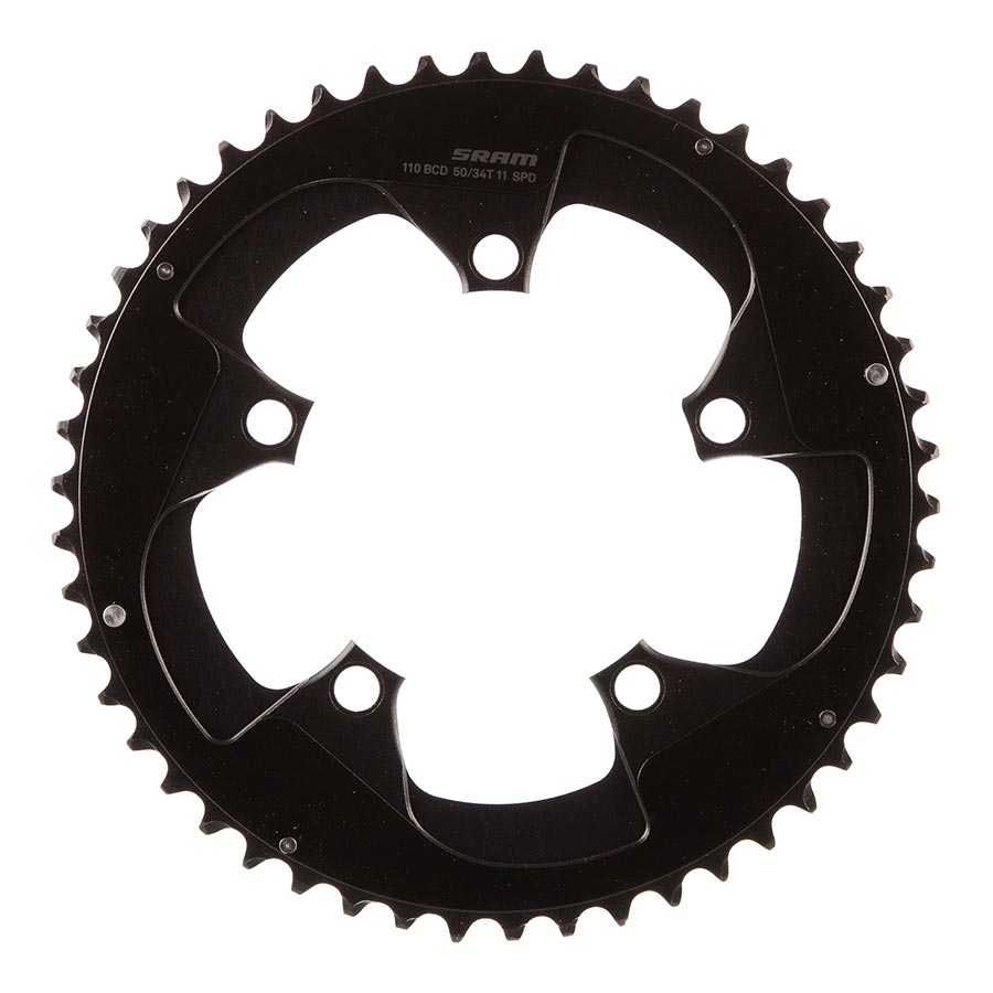 391033-01::1::391033-01::SRAM, Red B2, 50D, 11vit, BCD: 110mm, Plateau, Aluminum, Noir