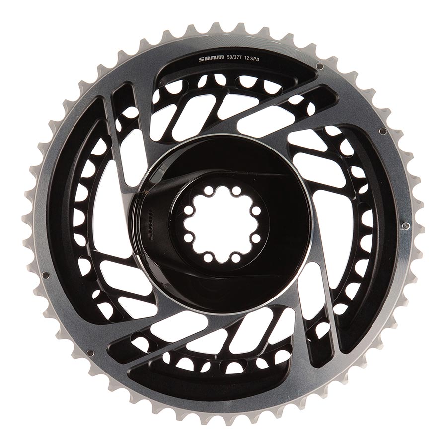 391089-03::1::391089-03::SRAM, Red AXS 2x, Plateau, Dents: 37/50, Vitesses: 12, BCD: Direct Mount, Paire, Aluminium, Gris