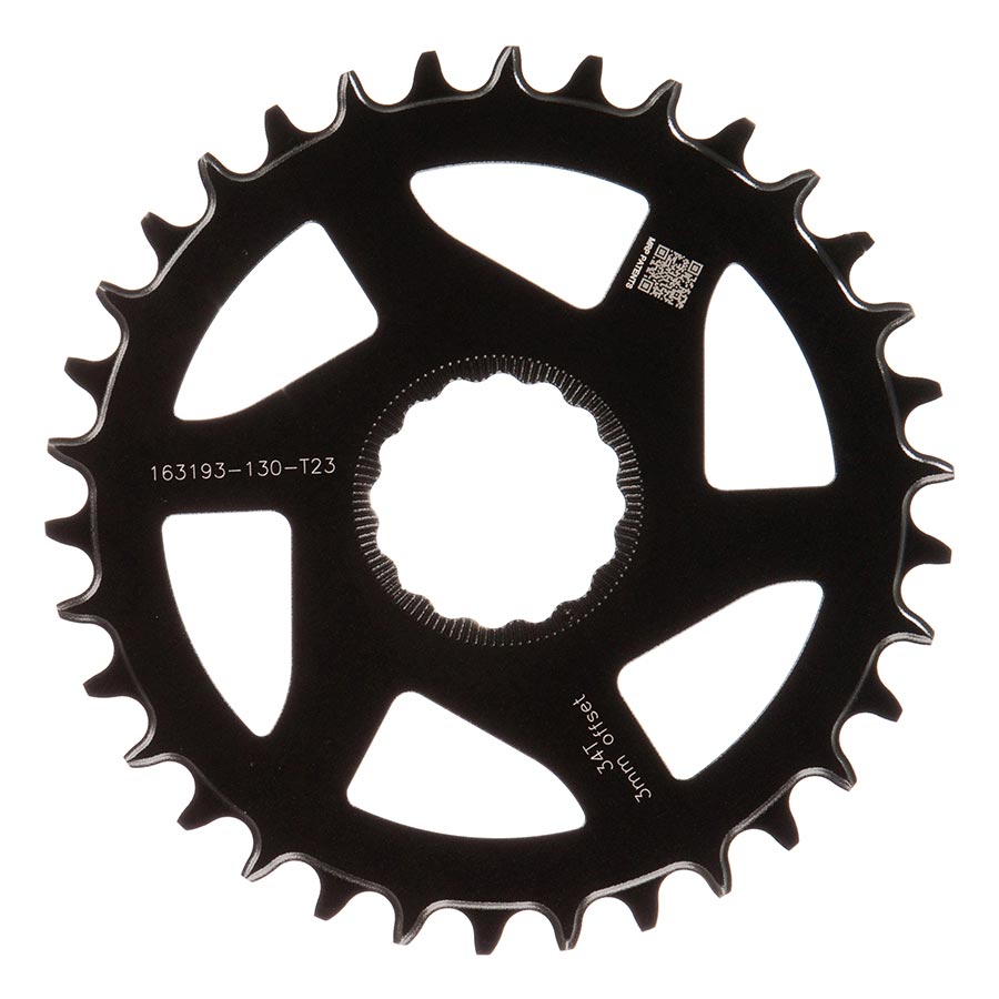 391188-03::1::391188-03::TRP, EVO, Plateau, Dents: 34, Vitesses: 12, BCD: Direct Mount, Avant, Aluminium, Noir