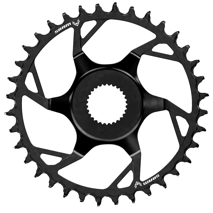 391218-02::0::391218-02::SRAM, Bosch DU38 T-Type, Plateau, Dents: 38, Vitesses: 12, BCD: Direct Mount Bosch DU38, Acier, Noir