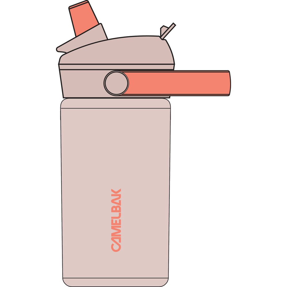 C-42474-G52-OS::0::C-42474-G52-OS::THRIVE FLIP STRAW KIDS 400ML ROSE POUSSIÉREUX