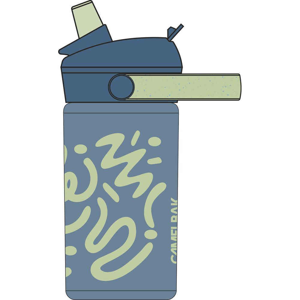 C-42474-G58-OS::0::C-42474-G58-OS::THRIVE FLIP STRAW KIDS 400ML GRIBOUILLIS BLEU