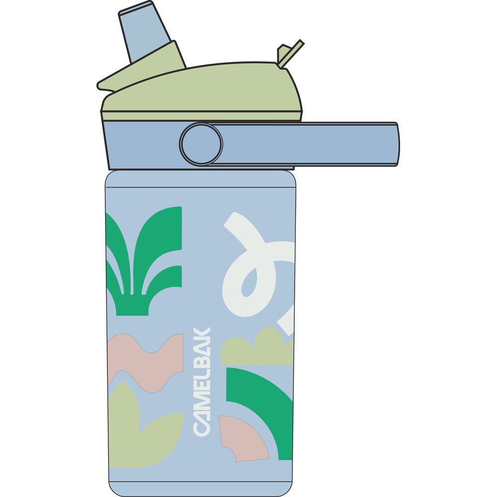 C-42474-G59-OS::0::C-42474-G59-OS::THRIVE FLIP STRAW KIDS 400ML FLEURS EAU GLACÉE