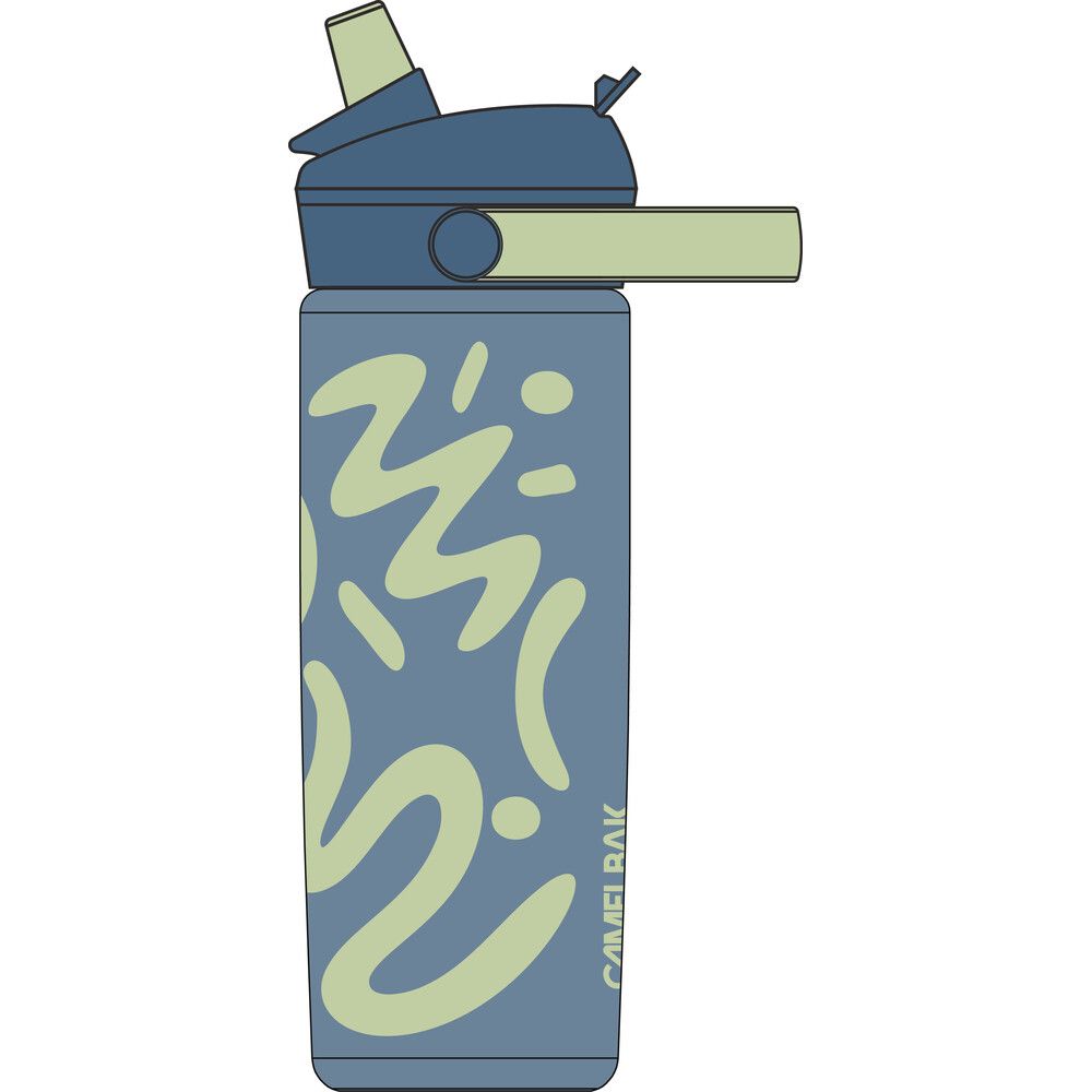 C-42475-G58-OS::0::C-42475-G58-OS::THRIVE FLIP STRAW KIDS 600ML GRIBOUILLIS BLEU