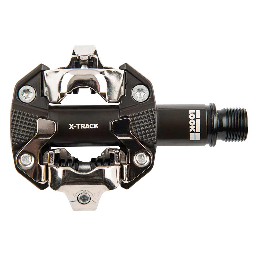 450910-01::1::450910-01::Look, X-Track, Pédales automatiques pour VTT, Corps en Aluminum, Essieu en Cr-Mo, 9/16'', Noir