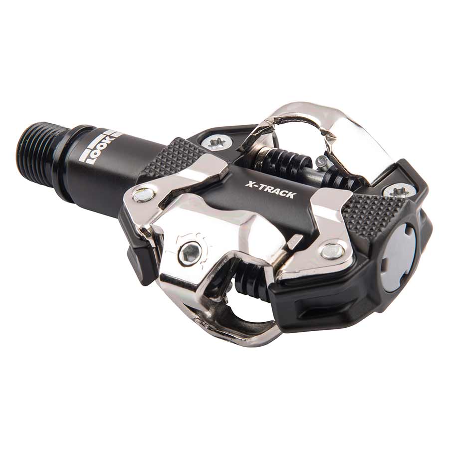 450910-01::2::450910-01::Look, X-Track, Pédales automatiques pour VTT, Corps en Aluminum, Essieu en Cr-Mo, 9/16'', Noir