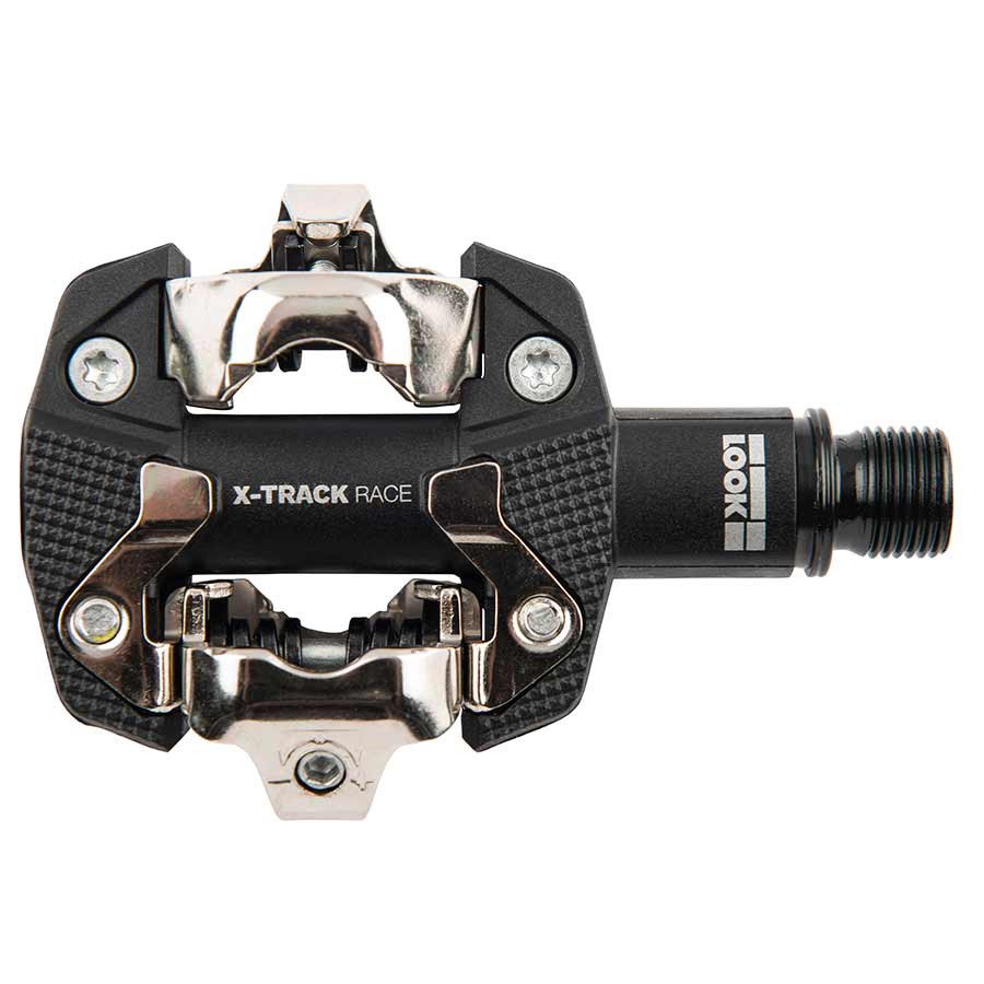 450911-01::1::450911-01::Look, X-Track Race, Pédales automatiques pour VTT, Corps en Composite, Essieu en Cr-Mo, 9/16'', Noir
