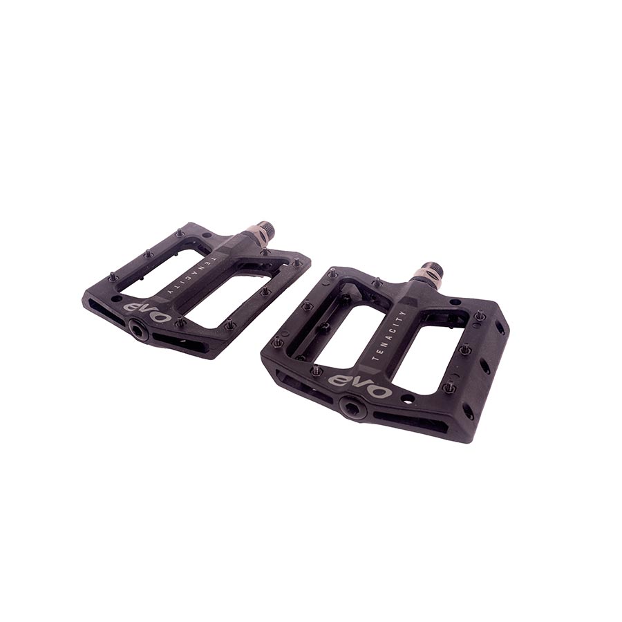 451108-01::2::451108-01::EVO, Tenacity, Pédales plateformes, Corps: Nylon, Axe: Cr-Mo, 9/16'', Noir, Paire