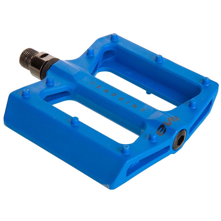 451140-03::0::451140-03::EVO, Tenpoint, Pédales plateformes, Corps: Nylon, Axe: Cr-Mo, 9/16'', Bleu, Paire
