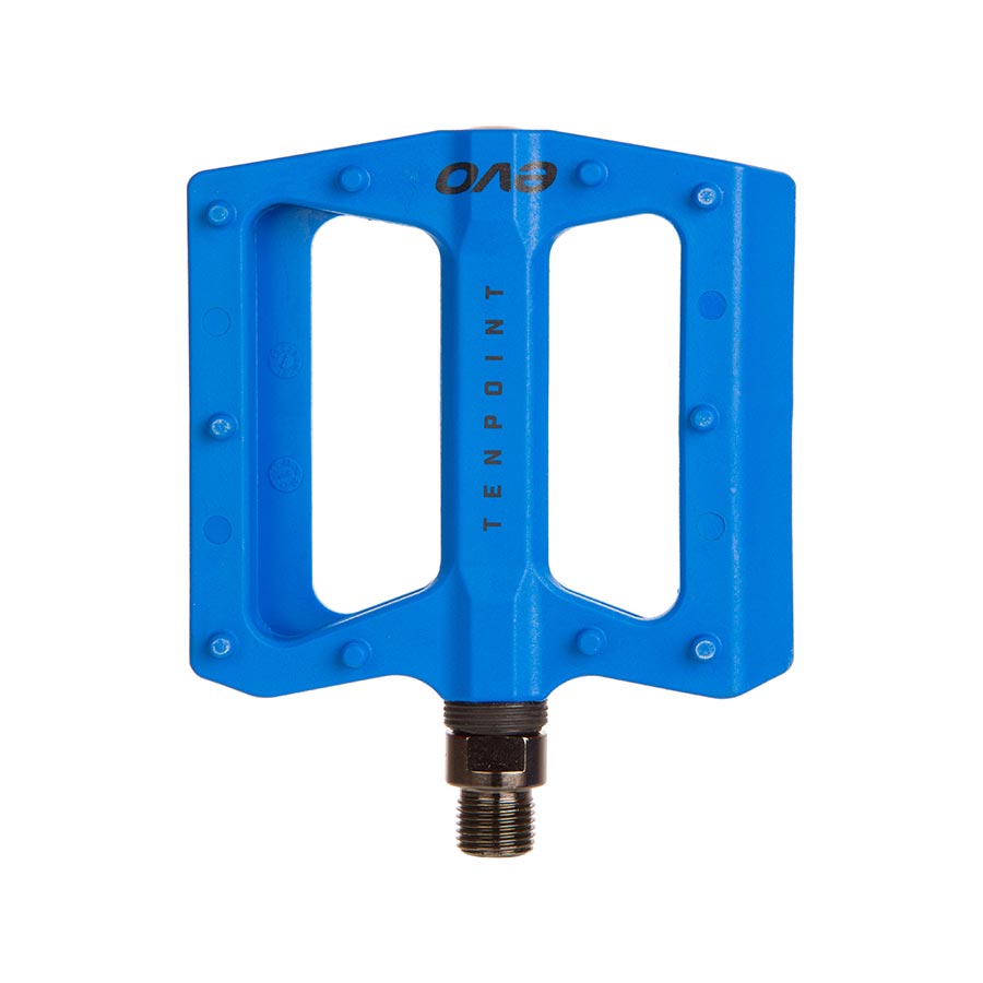 451140-03::1::451140-03::EVO, Tenpoint, Pédales plateformes, Corps: Nylon, Axe: Cr-Mo, 9/16'', Bleu, Paire