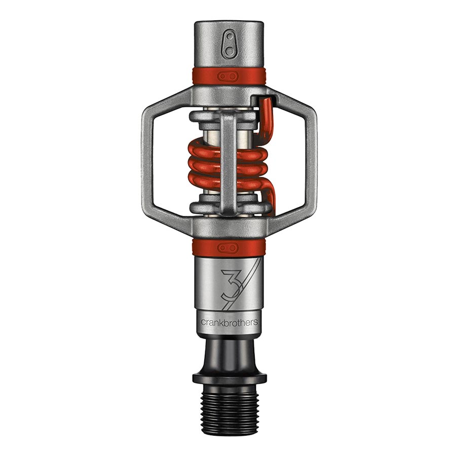 451273-03::0::451273-03::crankbrothers, EGGBEATER 3, Pédales, Corps: Acier inoxydable, Axe: Cr-Mo, 9/16'', Ressort Rouge, Paire