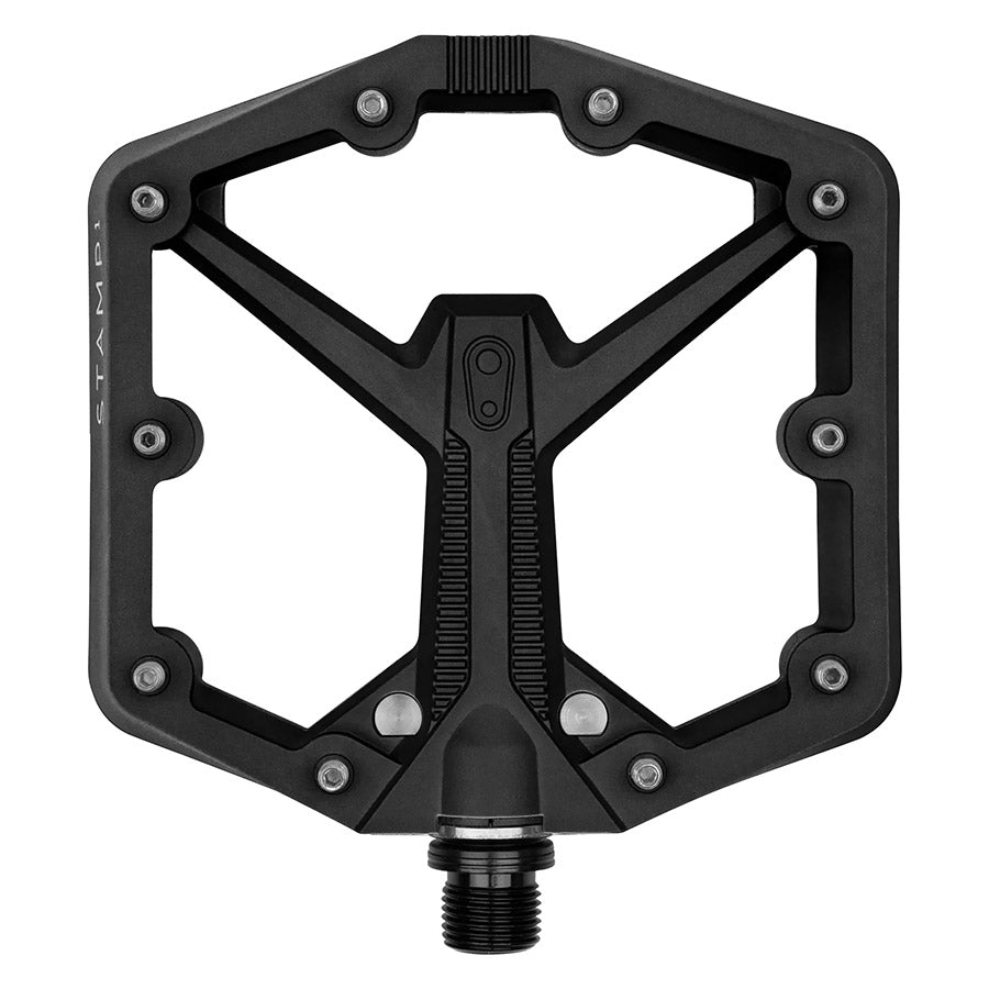 451274-01::0::451274-01::crankbrothers, STAMP 1, Pédales plateformes, Corps: Composite, Axe: Cr-Mo, 9/16'', Noir, Paire, Grande