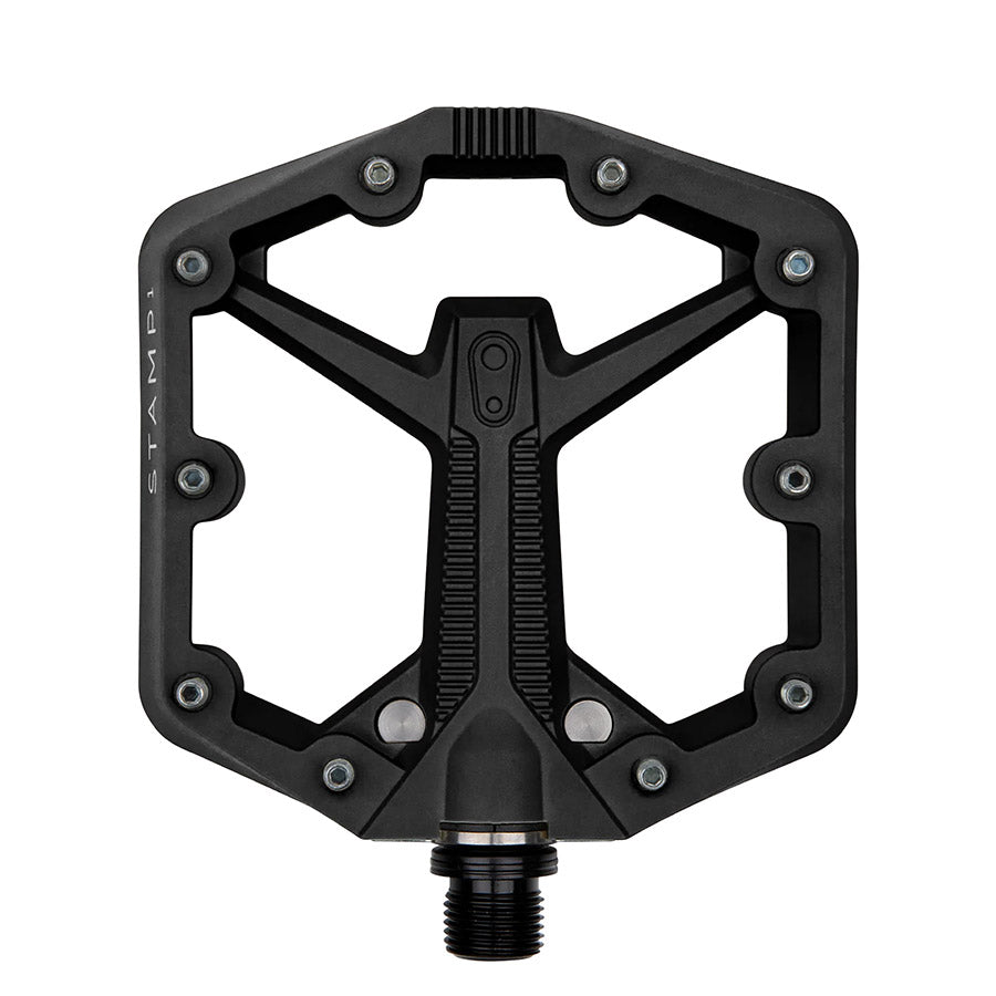 451274-07::0::451274-07::crankbrothers, STAMP 1, Pédales plateformes, Corps: Composite, Axe: Cr-Mo, 9/16'', Noir, Paire, Petit