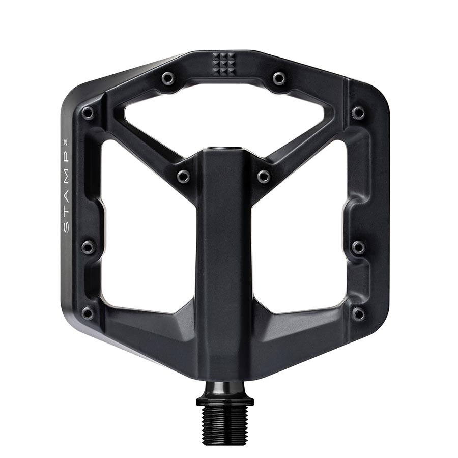 451276-02::0::451276-02::crankbrothers, STAMP 2 Small, Pédales plateformes, Corps: Aluminium, Axe: Cr-Mo, 9/16'', Noir, Paire