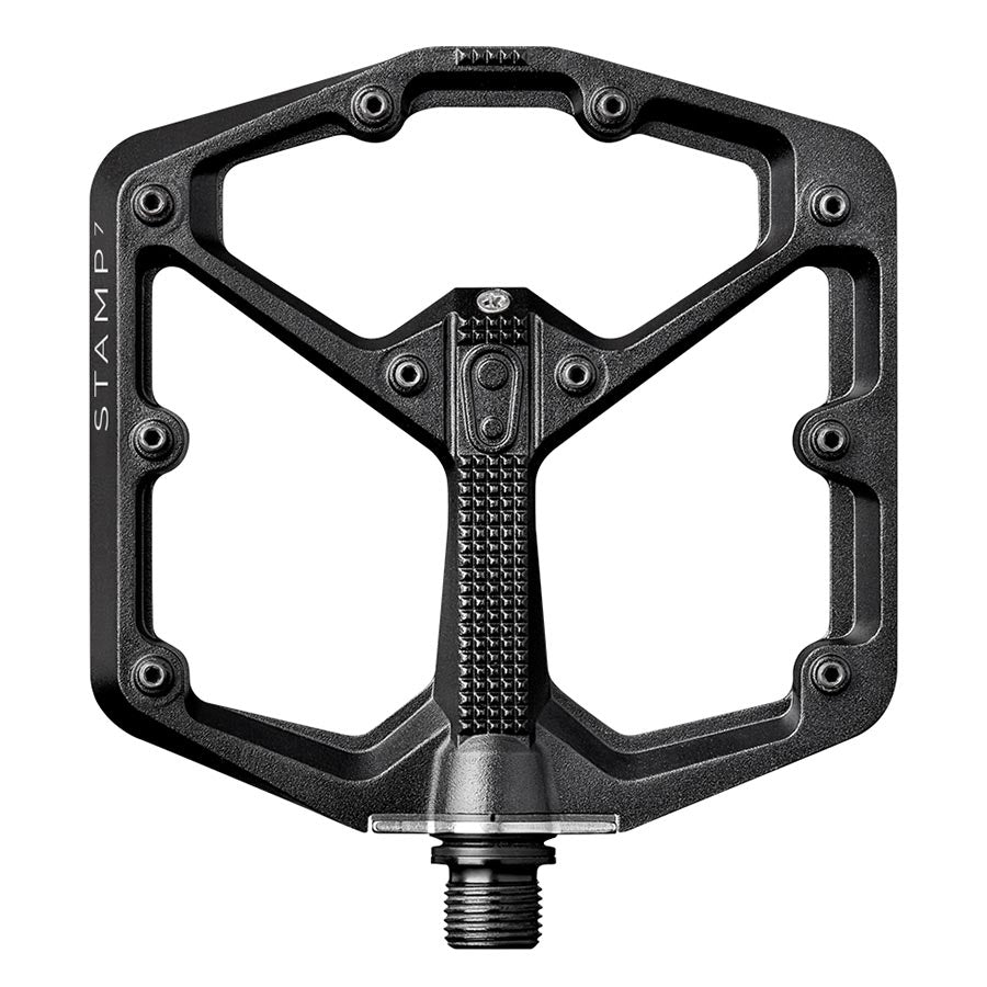 451278-01::0::451278-01::crankbrothers, STAMP 7 Large, Pédales plateformes, Corps: Aluminium, Axe: Cr-Mo, 9/16'', Noir, Paire