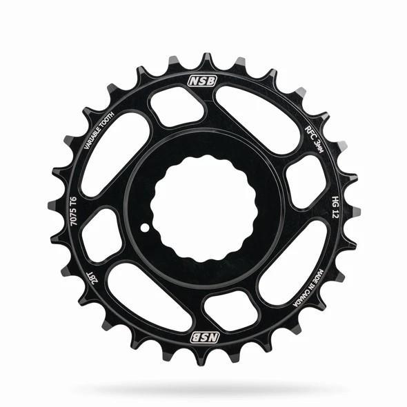 North Shore Billet NSB Variable Tooth Chainring, Direct Mount, Race Face Cinch, Boost, Pour Shimano 12 vitesses, Noir