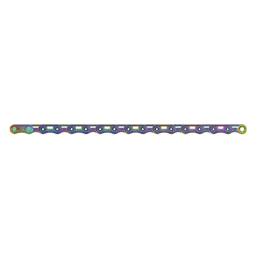 500358-03::0::500358-03::SRAM, Red FlatTop E1, Chaîne, Vitesses: 12/13, Mailles: 114, Multicolore