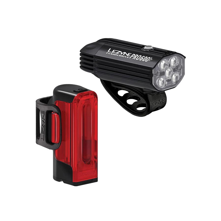 621046-01::0::621046-01::Lezyne, Fusion Drive Pro 600+/Strip Drive 300+, Lumière, Ensemble, Noir