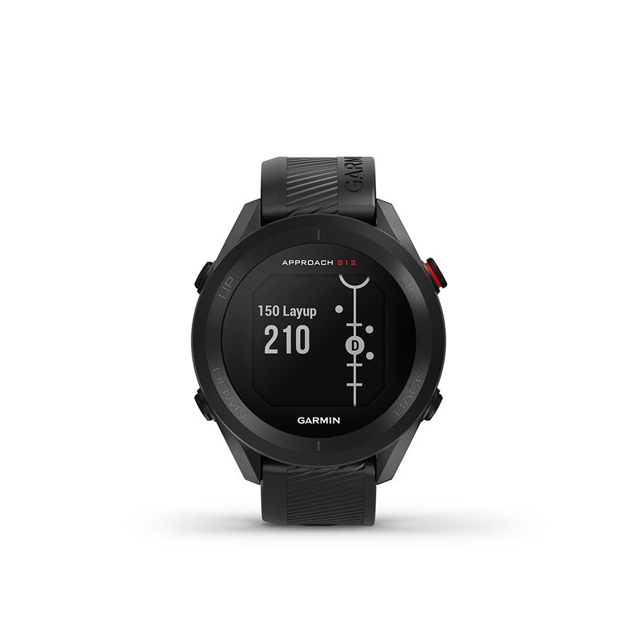 650430-01::1::650430-01::Garmin, Approach S12 , Montre, Couleur de la montre: Noir, Bracelet: Noir - Silicone