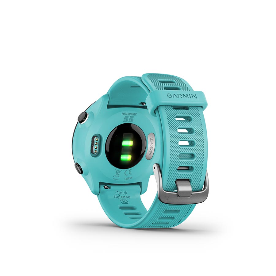 650443-01::5::650443-01::Garmin, Forerunner 55, Montre, Couleur de la montre: Aqua, Bracelet: Aqua - Silicone