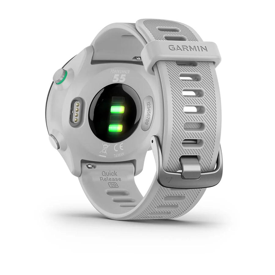 650443-02::7::650443-02::Garmin, Forerunner 55, Montre, Couleur de la montre: Pierre Blanche, Bracelet: Pierre Blanche - Silicone