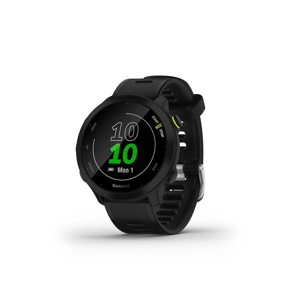 650443-03::0::650443-03::Garmin, Forerunner 55, Montre, Couleur de la montre: Noir, Bracelet: Noir - Silicone