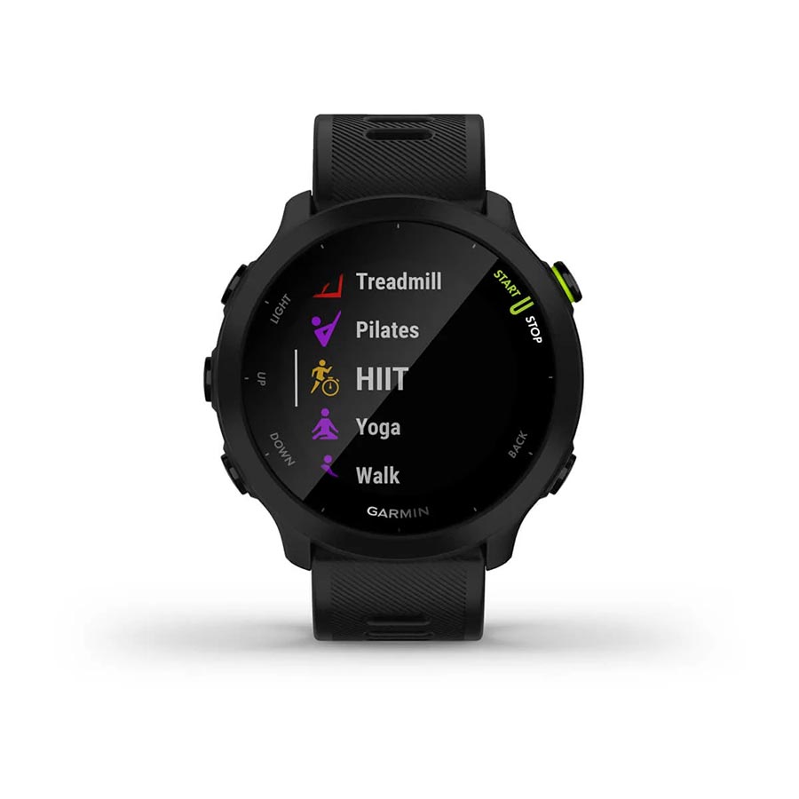 650443-03::1::650443-03::Garmin, Forerunner 55, Montre, Couleur de la montre: Noir, Bracelet: Noir - Silicone