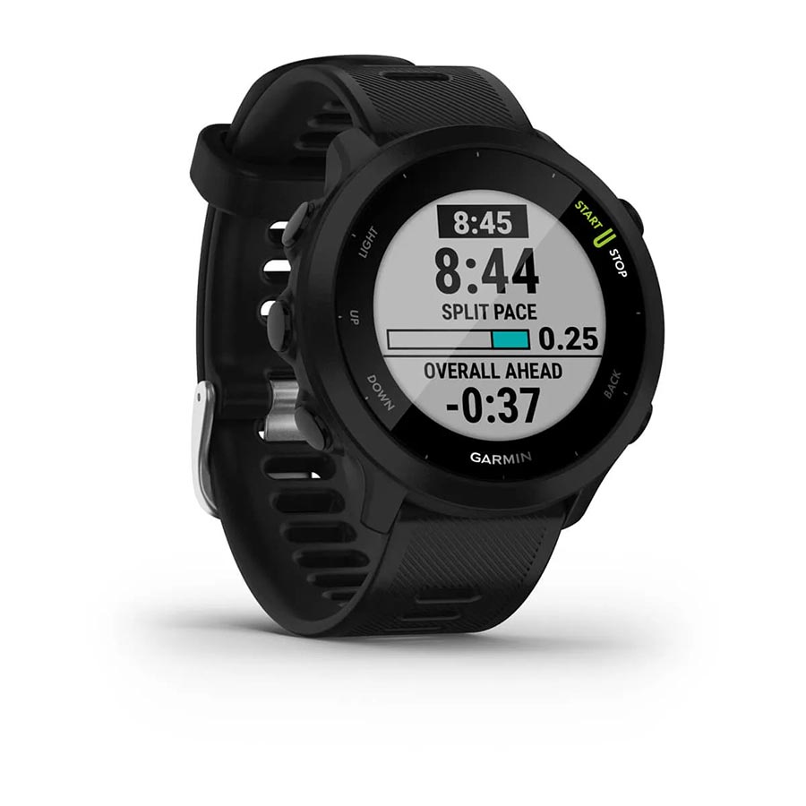 650443-03::5::650443-03::Garmin, Forerunner 55, Montre, Couleur de la montre: Noir, Bracelet: Noir - Silicone