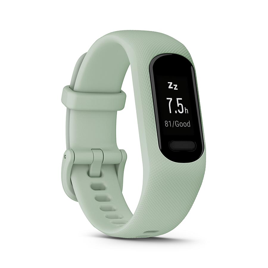 650465-01::2::650465-01::Garmin, vivosmart 5 S/M, Montre, Couleur de la montre: Noir, Bracelet: Menthe Fraîche - Silicone